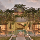 Nyaman Villas 4 Bedroom Pool Villa Outdoor View at Night | Seminyak, Bali