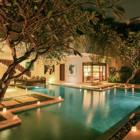 Nyaman Villas 4 Bedroom Pool Villa Pool at Night | Seminyak, Bali