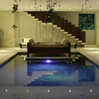 Nyaman Villas 4 Bedroom Pool Villa Pool at Night Near Up Stairs Area | Seminyak, Bali