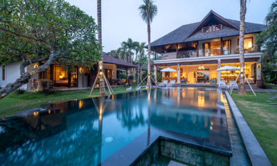 Villa Asmara Exterior with Pool and Lights | Seseh, Bali