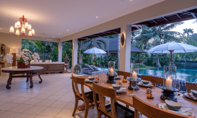 Villa Asmara Dining with Candles and Pool View | Seseh, Bali
