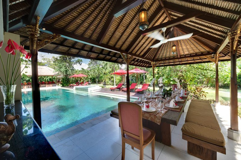 Villa Kalimaya Pool Side Outdoor Dining | Seminyak, Bali