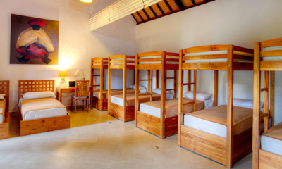 The Sanctuary Bali Bedroom Ten with Twin Beds and Bunk Beds Set Up | Canggu, Bali