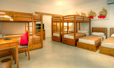 The Sanctuary Bali Bedroom Nine with Twin Bed and Bunk Beds Set Up | Canggu, Bali