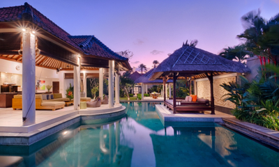 Villa Sesari Pool at Night | Seminyak, Bali