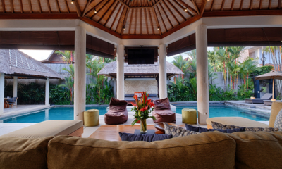 Villa Sesari Living Area with View | Seminyak, Bali