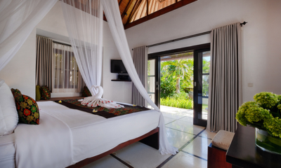 Villa Sesari Bedroom Three with TV and View | Seminyak, Bali