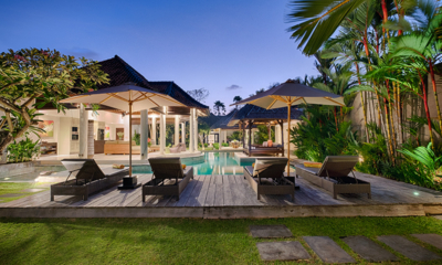 Villa Sesari Gardens and Pool at Night | Seminyak, Bali