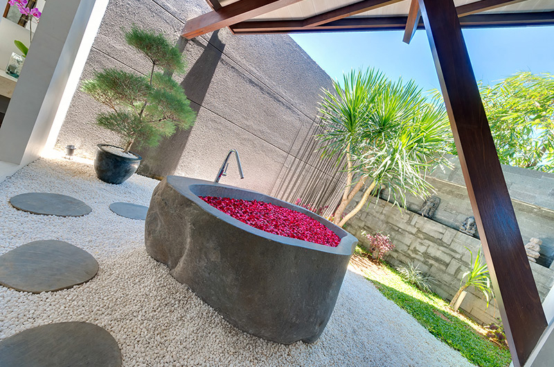 The Layar One Bedroom Villas Romantic Bathtub set Up | Seminyak, Bali