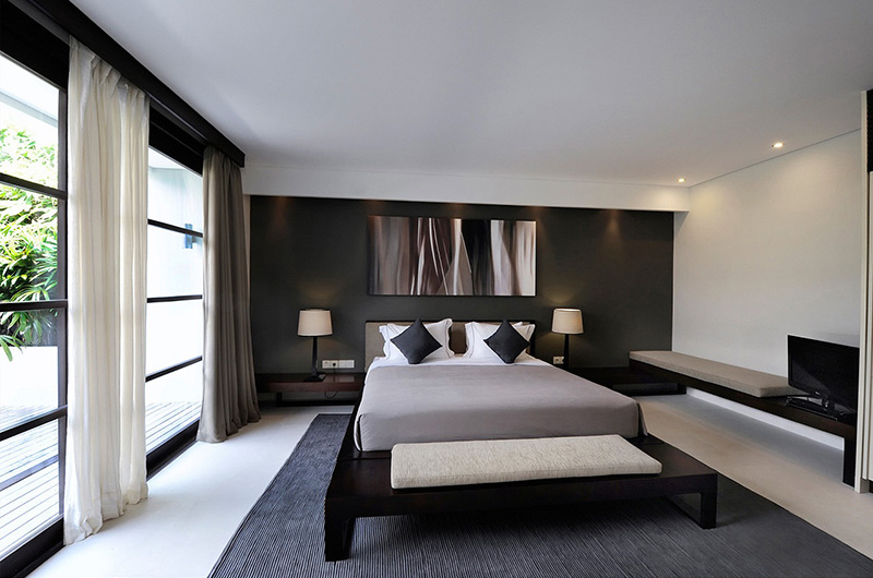 The Layar Two Bedroom Villas Bedroom with TV | Seminyak, Bali The Layar Two Bedroom Villas Bedroom with TV | Seminyak, Bali