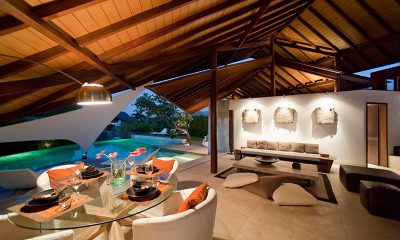 The Layar Three Bedroom Villas Living and Dining Area | Seminyak, Bali