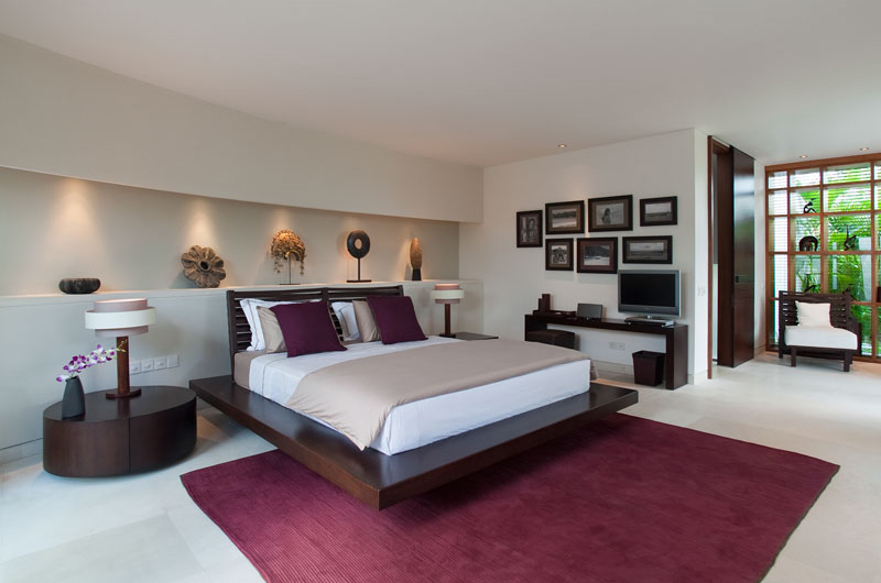 The Layar Three Bedroom Villas Bedroom with TV | Seminyak, Bali