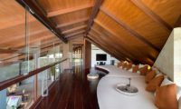 The Layar Four Bedroom Villas Up Stairs TV and Lounge Area | Seminyak, Bali