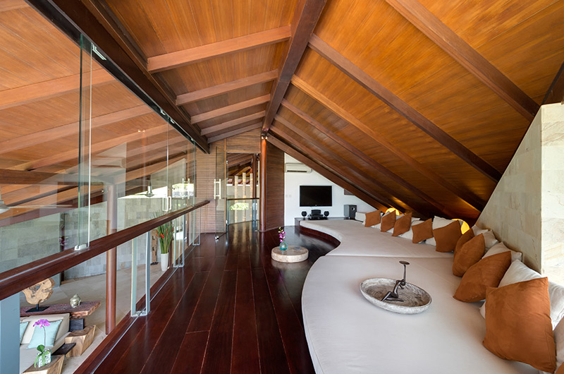 The Layar Four Bedroom Villas Up Stairs TV and Lounge Area | Seminyak, Bali