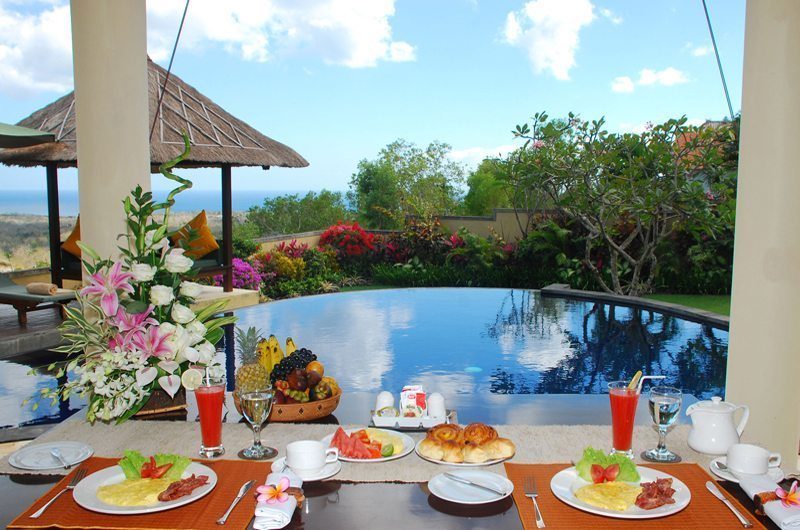 Frangipani Villa Pool Side Dining | Jimbaran, Bali