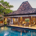 Villa Oost Indies Pool Side Lounge Area at Night | Seminyak, Bali