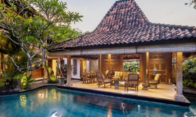 Villa Oost Indies Pool Side Lounge Area at Night | Seminyak, Bali