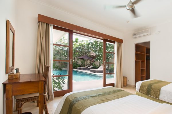 Villa Puri Temple Twin Bedroom with Pool View | Canggu, Bali