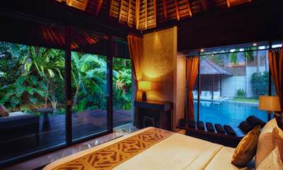 Tukad Pangi Villa Bedroom at Night | Canggu, Bali