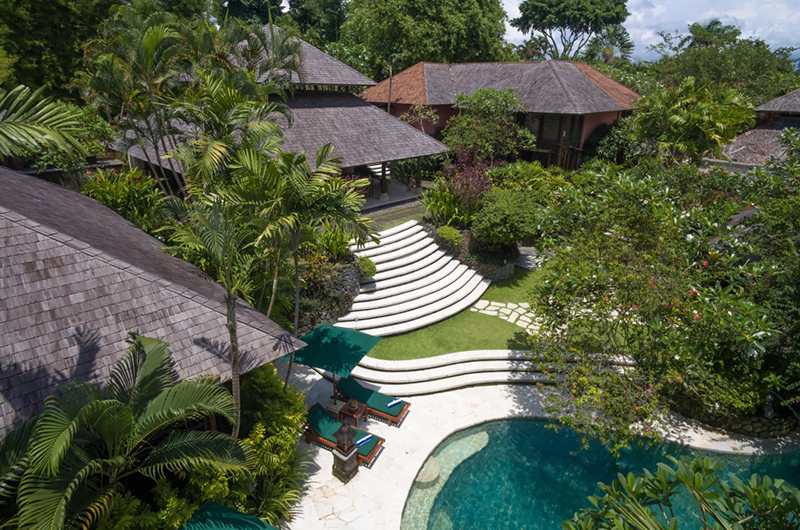 Villa Bougainvillea Gardens and Pool from Top | Canggu, Bali