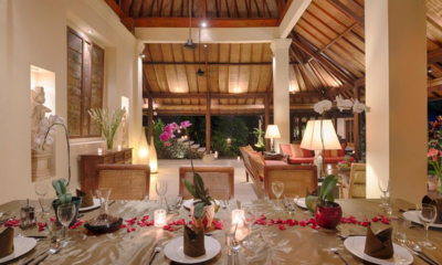 Villa Bougainvillea Dining at Night | Canggu, Bali