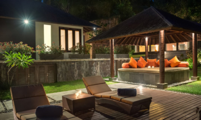 Villa Mata Air Pool Side Lounge at Night | Canggu, Bali