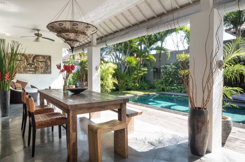 Villa Sophia Pool Side Living and Dining Area | Seminyak, Bali
