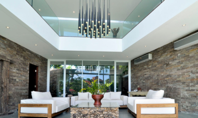 Villa Ashoka Living Room with Hanging Lights | Pererenan, Bali