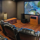 The Luxe Bali Media Room with Wooden Floor | Uluwatu, Bali