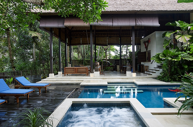 Villa Vajra Jacuzzi and Pool Area | Ubud, Bali