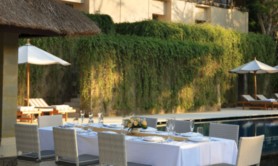 Aman Villas at Nusa Dua Villa Three Pool Side Dining Area | Nusa Dua, Bali