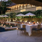 Aman Villas at Nusa Dua Villa Six Pool Side Dining with Lights | Nusa Dua, Bali