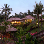 Villa Bayad Exterior with Gardens View at Night | Ubud, Bali