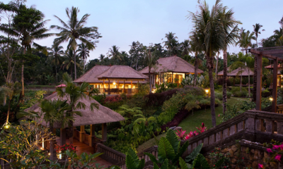 Villa Bayad Exterior with Gardens View at Night | Ubud, Bali