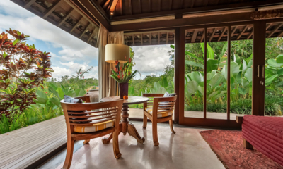 Villa Bodhi Laba House Bedroom with Seating Area and View | Ubud, Bali