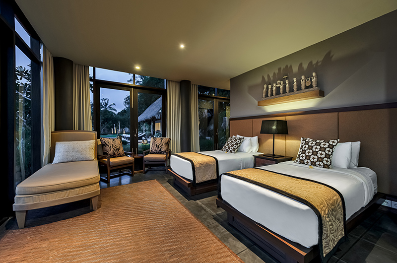 Villa Kelusa Pondok Sapi Bedroom Two with Twin Beds | Ubud, Bali