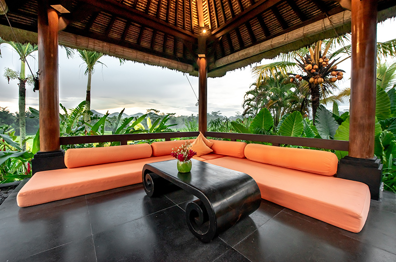 Villa Rumah Lotus Open Plan Seating Area with View | Ubud, Bali