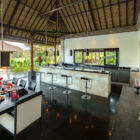 Villa Rumah Lotus Kitchen and Dining Area with Hanging Lamps | Ubud, Bali
