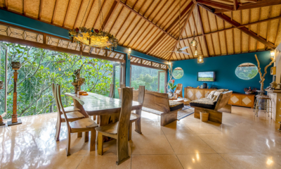 Villa Umah Shanti Living and Dining Area with View | Ubud, Bali