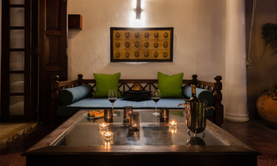 Seven Pillars Galle Fort Lounge Room at Night | Galle, Sri Lanka
