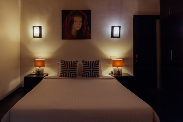 Casa Mateo Guest Bedroom with Lamps | Seminyak, Bali