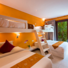 Villa Abakoi Bedroom with Bunk Beds and Garden View | Seminyak, Bali
