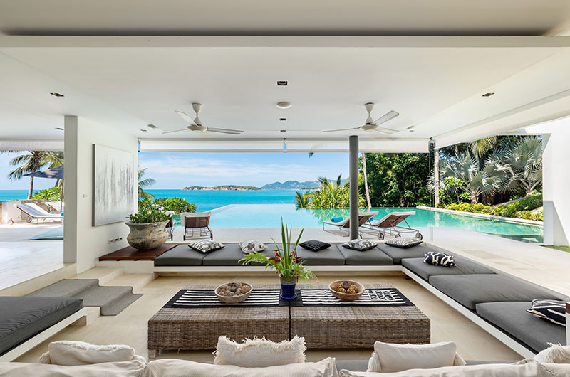 Samujana 20 Living Room with Pool View | Choeng Mon, Koh Samui