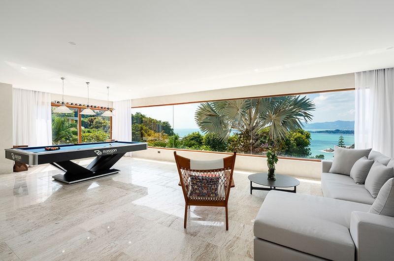 Samujana 4 Lounge Room with Billiard Table | Choeng Mon, Koh Samui