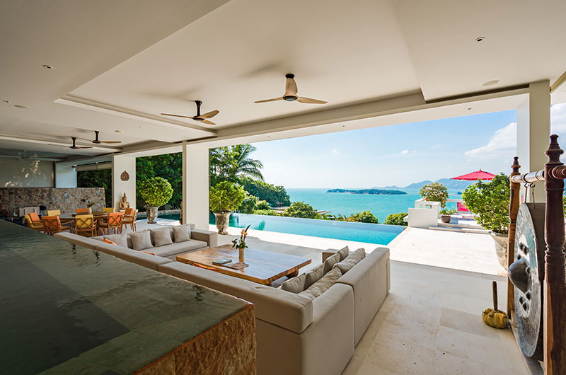 Samujana 4 Living Area with Sea View | Choeng Mon, Koh Samui