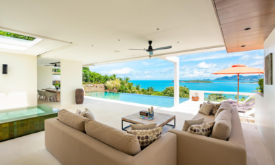 Samujana 7 Living Area with Pool View | Choeng Mon, Koh Samui