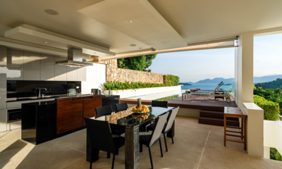 Samujana 11B Kitchen and Dining Area with Sea View | Choeng Mon, Koh Samui