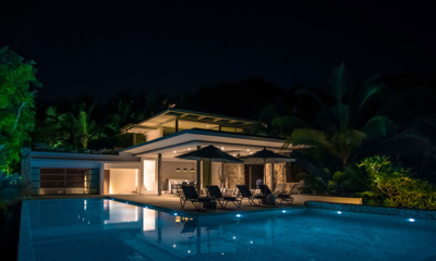 Samujana 19 Pool Side Sun Beds at Night | Choeng Mon, Koh Samui