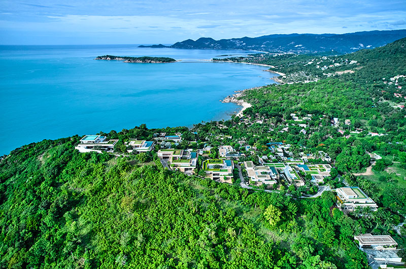 Samujana 19 Bird's Eye View from Top | Choeng Mon, Koh Samui