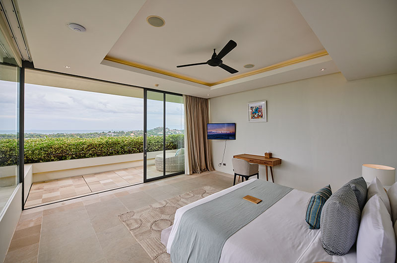 Samujana 27 Bedroom One with TV and View | Choeng Mon, Koh Samui